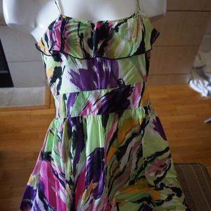Mac & Jac Women's Dress Multicolored Floral Fit and Flare size L New